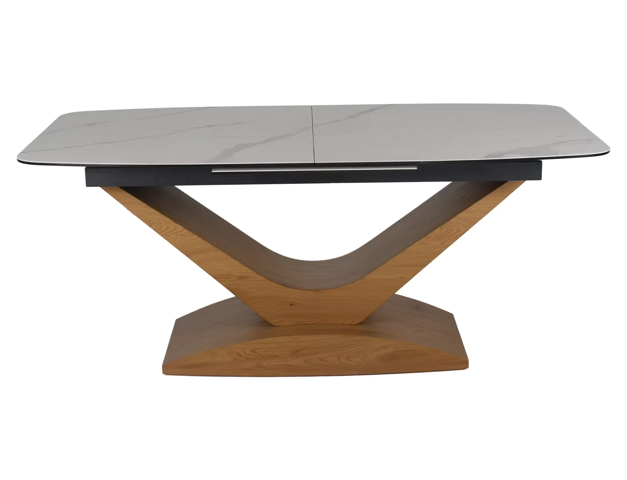 Стол обеденный SIGNAL DOLCE Ceramic Statuario Venato белый/дуб 180-240/95