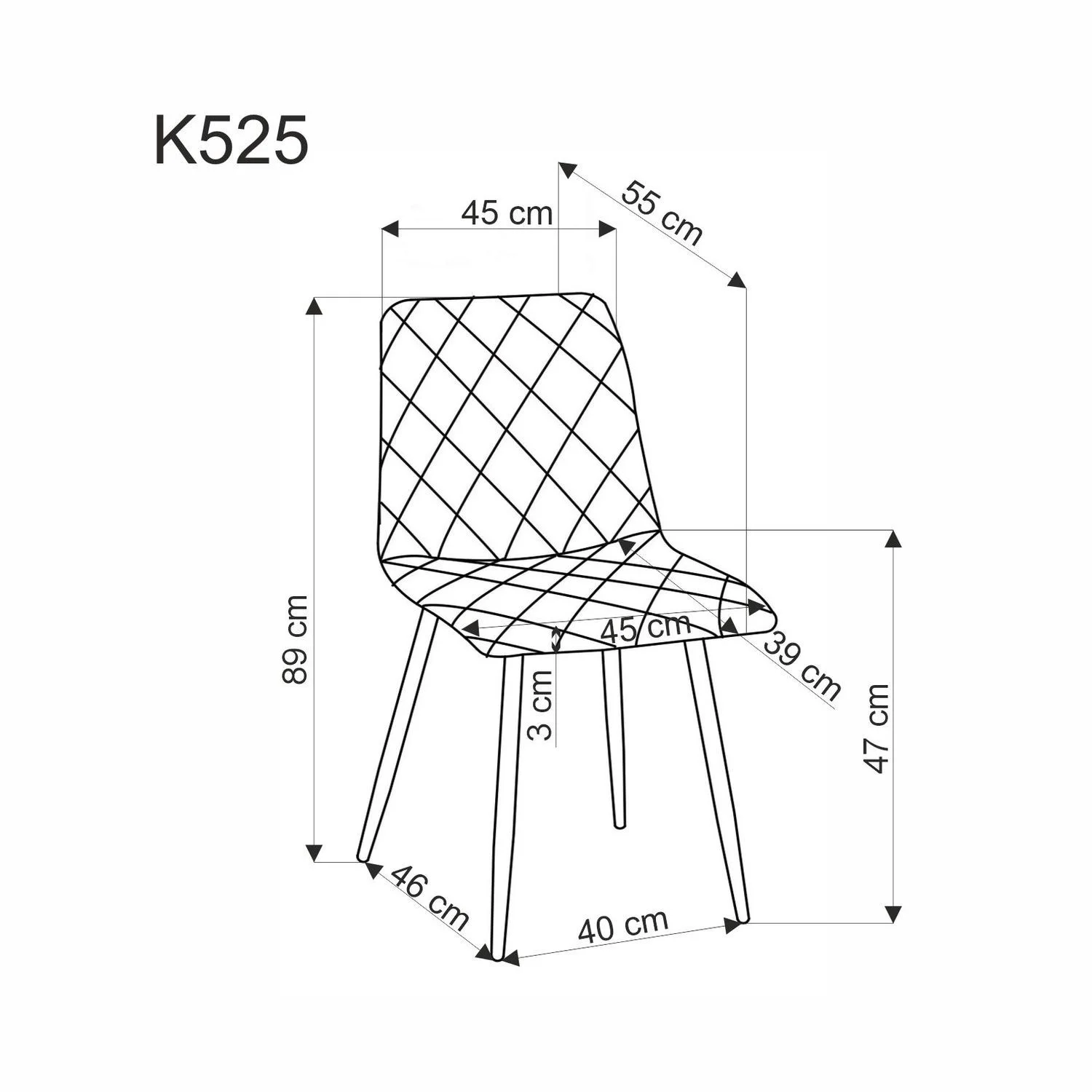 Стул HALMAR K525 WDF серый/натуральный